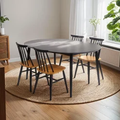 Aino jatkettava pöytä 110x110+45 cm, tammi teak