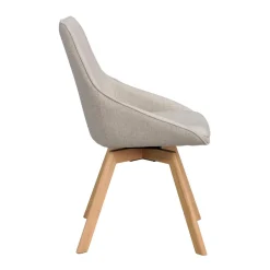 Alison tuoli lakattu tammijalka / vaalea beige kangas