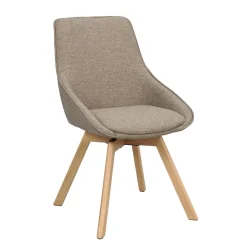 Alison tuoli lakattu tammijalka / tumma beige kangas