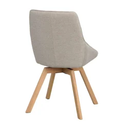 Alison tuoli lakattu tammijalka / beige kangas