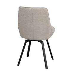 Alison tuoli musta metallijalka / beige kangas