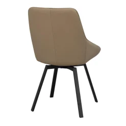Alison tuoli musta metallijalka / beige nahka