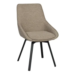Alison tuoli musta metallijalka / tumma beige kangas