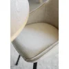 Alison tuoli musta metallijalka / vaalea beige kangas