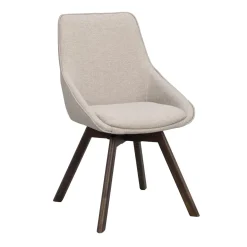 Alison tuoli ruskealakattu tammijalka / beige kangas
