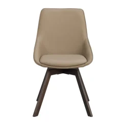 Alison tuoli ruskealakattu tammijalka / beige nahka