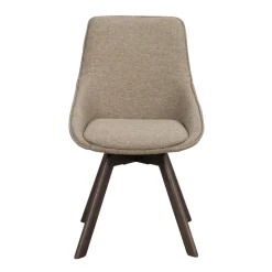 Alison tuoli ruskealakattu tammijalka / tumma beige kangas