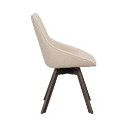 Alison tuoli ruskealakattu tammijalka / vaalea beige kangas