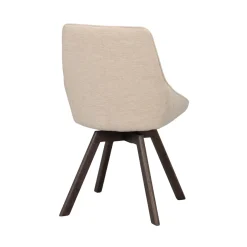 Alison tuoli ruskealakattu tammijalka / vaalea beige kangas