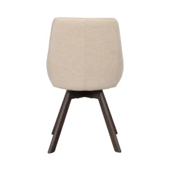 Alison tuoli ruskealakattu tammijalka / vaalea beige kangas