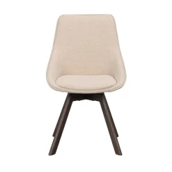 Alison tuoli ruskealakattu tammijalka / vaalea beige kangas