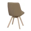 Alison tuoli valkolakattu tammijalka / beige nahka