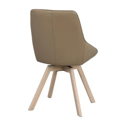 Alison tuoli valkolakattu tammijalka / beige nahka