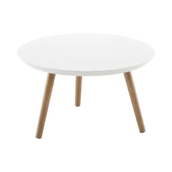 Diva sohvapöytä Ø 50 cm, valkoinen/tammi