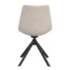 Dunmore tuoli musta metallijalka / vaalea beige kangas