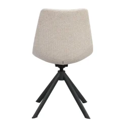 Dunmore tuoli musta metallijalka / vaalea beige kangas