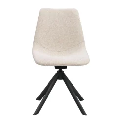 Dunmore tuoli musta metallijalka / vaalea beige kangas