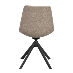 Dunmore tuoli musta metallijalka / tumma beige kangas