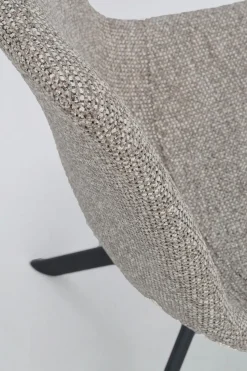 Dunmore tuoli musta metallijalka / tumma beige kangas