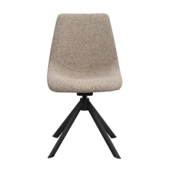 Dunmore tuoli musta metallijalka / tumma beige kangas