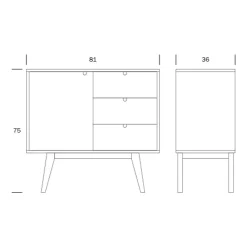 Notte lipasto, valkoinen